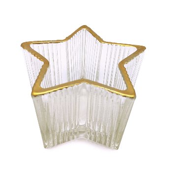 Teelichthalter "Stern", Glass mit