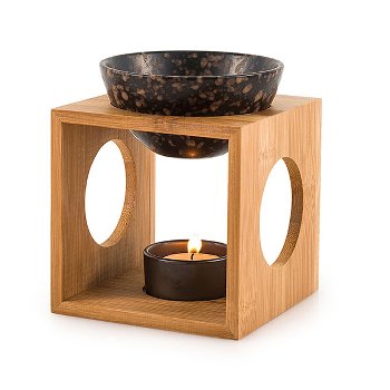 Fragrance lamp "Fire" bamboo/ceramic,