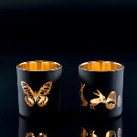 Teelichthalter "Schmetterling & Hase"