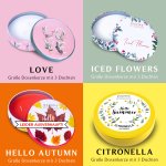 Kerze in Dose "Iced Flower"
