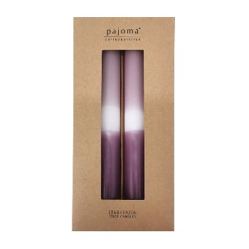 Stick candles set of 4, two-tone purple