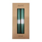 Stick candles set of 4, two-tone green
