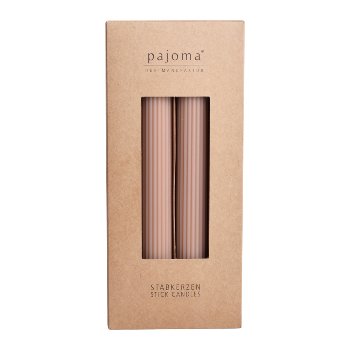 Ribbed stick candles set of 4,