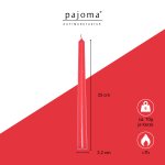 Stick candle set 10pcs., red,