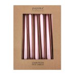 Stick candle set 10pcs., rosé metallic,