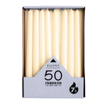 Stabkerzen-Set 50stk., cream,