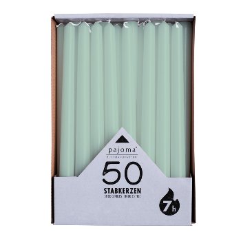 Stabkerzen-Set 50stk., jadegrün