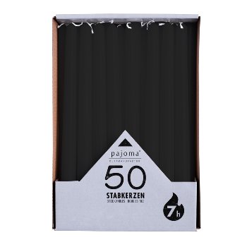 Stabkerzen-Set 50stk., schwarz,