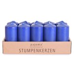 Stumpenkerze, dunkelblau, 10er Set