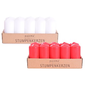 Stumpenkerze, 2x 10er Set,