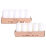 Pillar candle, 2x 10 pcs Set,
