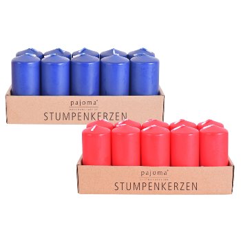 Stumpenkerze, 2x 10er Set,