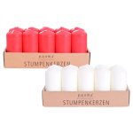 Stumpenkerze, 2x 10er Set,
