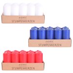 Stumpenkerze, 3x 10er Set,
