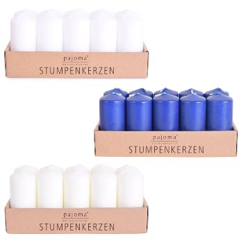 Stumpenkerze, 3x 10er Set,