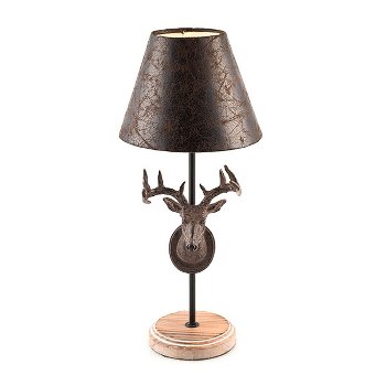 Table lamp "deer", wood+poly,