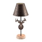 Table lamp "deer", wood+poly,