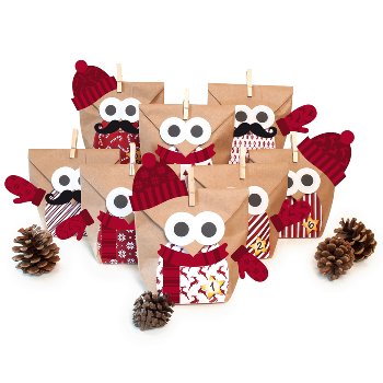 Bastelset "Christmas Owl red" + Extras