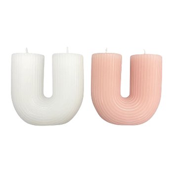 Shaped Candle "U", double sorted MM