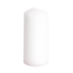Stumpenkerze, weiss, 10er Set