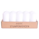 Stumpenkerze, weiss, 10er Set