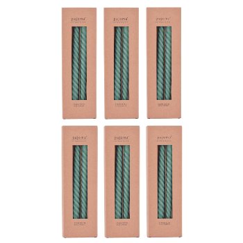 Gedrehte Stabkerze, einfarbig, 24er Set