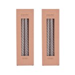 Gedrehte Stabkerze, einfarbig, 8er Set