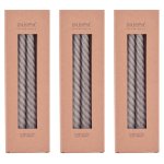 Gedrehte Stabkerze, einfarbig, 12er Set