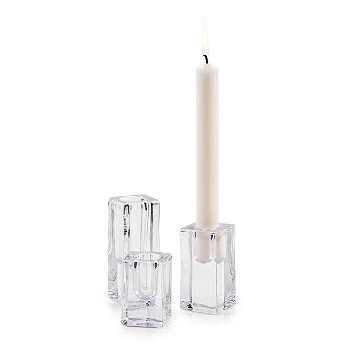Candlestick, glass, H 10 cm