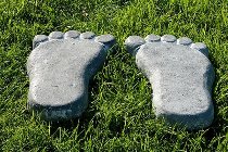 Stepping stone "Foot" set of 2,