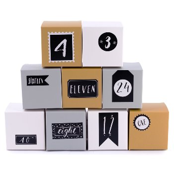 Adventskalender z. Befüllen "Box Silber"