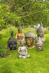 Buddha head "Yamah", polyresin,