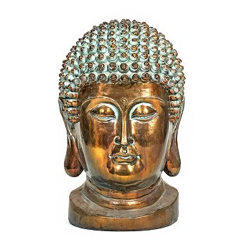 Buddha head "Yamah", polyresin,