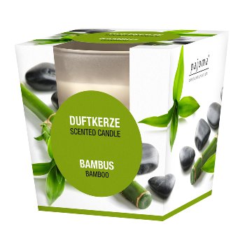 Scented glas candle "Bambus"