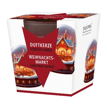 Duftkerze im Glas "Weihnachtsmarkt"