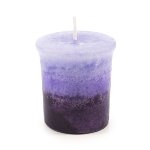 Marble votive candle Lavender