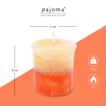 Marble votive candle Mango orange