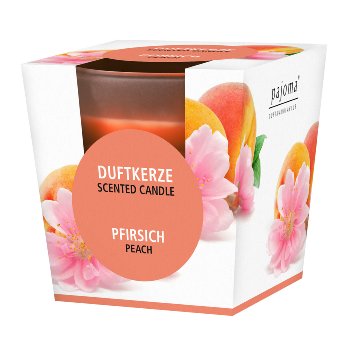 Scented glas candle "Peach"