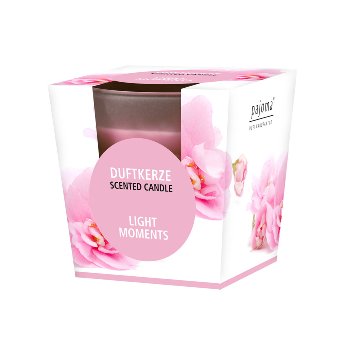 Scented candle in satined glass,