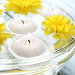 unscented swimming candles. white,