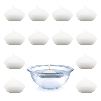 unscented swimming candles XL. white,