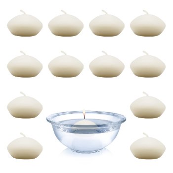 unscented swimming candles XL, cream,