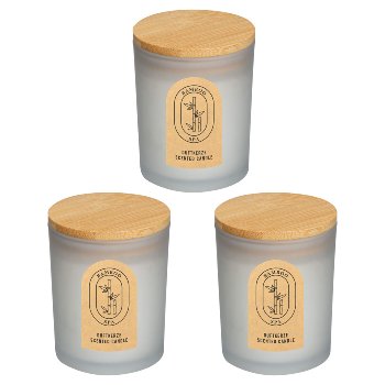 3x Duftkerze im Glas "Bamboo"