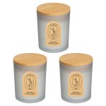 3x Duftkerze im Glas "Bamboo"