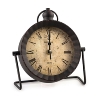 Clock "London" metal/plastic, black,