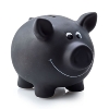 Piggy bank "black board", ceramic,